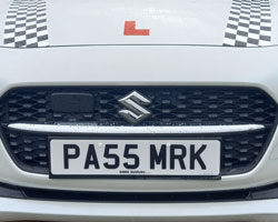 pass mark number plate